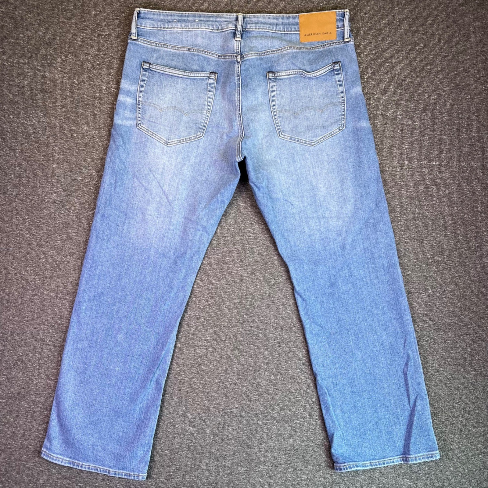 American Eagle Jeans Mens 36×32 Light Blue Western Bootcut Airflex+ Denim Y2K