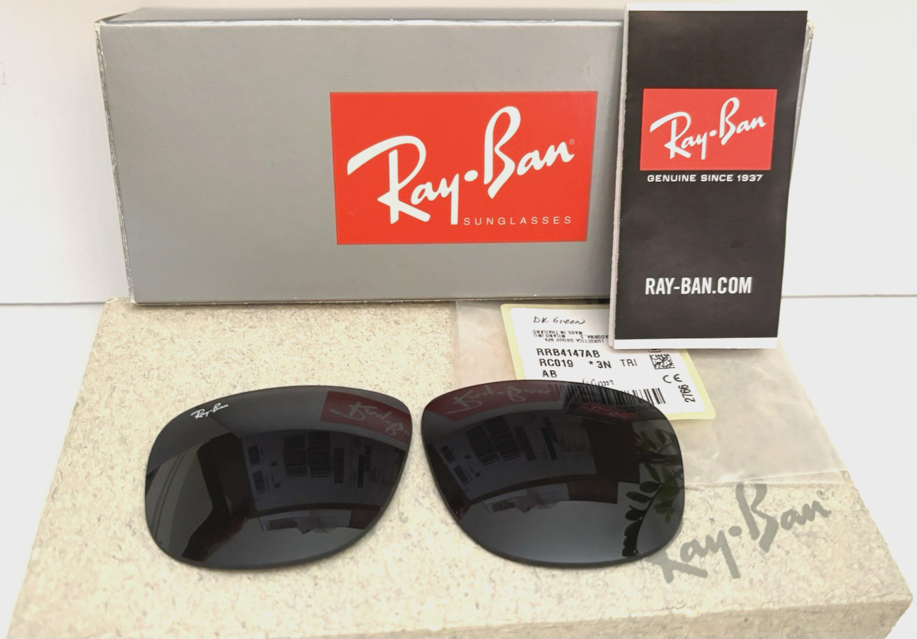 Ray Ban RB4147 Boyfriend Replacement Lens Dark Green 60mm Pair Genuine NWT