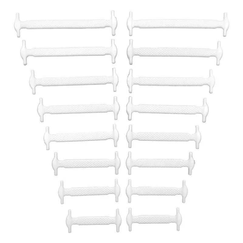16PCS Silicone No Tie Shoelaces Elastic Stretch Shoe Laces for Kids & Adults