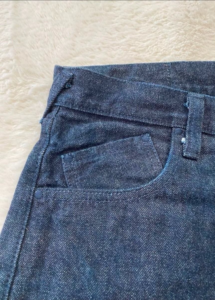 EVISU Lot 2000T Jeans Tiger Preshrunk Made in Japan W40 Indigo Stitch Denim