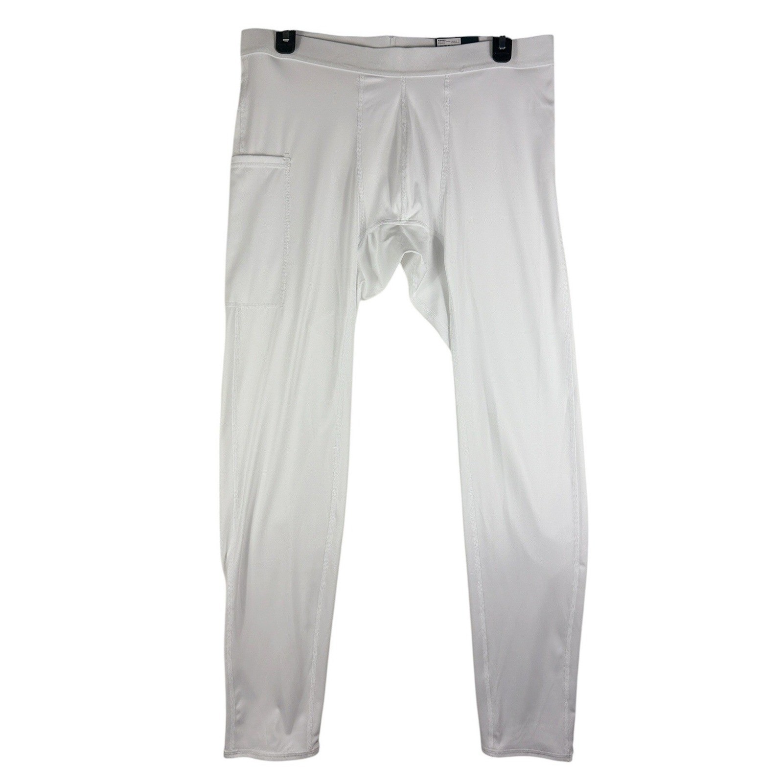 Tek Gear Mens Active Tights Modern White Ultrastretch Pockets Size Large NWT