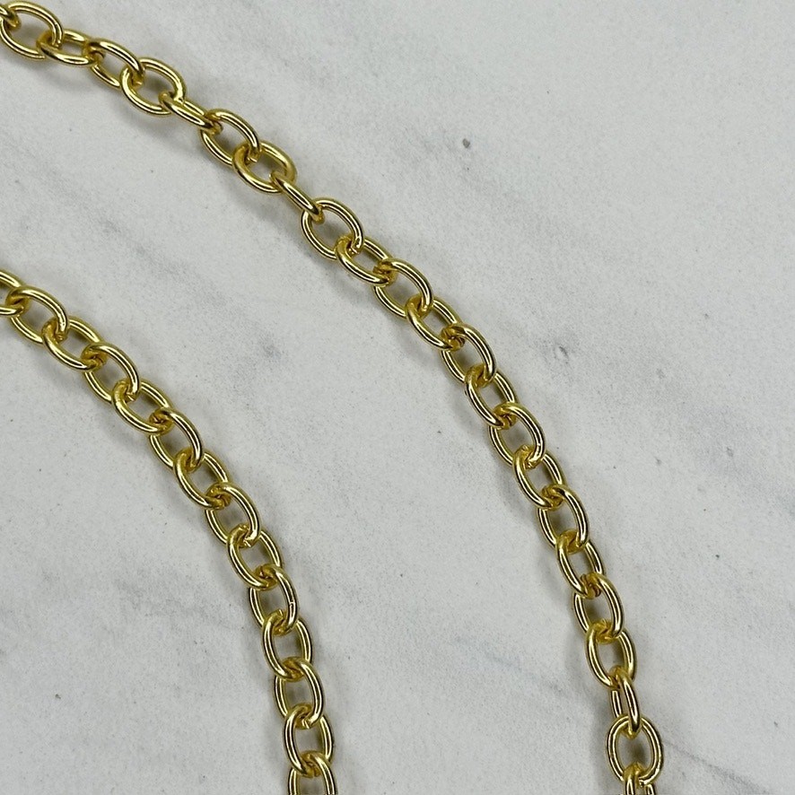 Crossbody Gold Tone Chain Link Purse Replacement Strap – 50″ Long