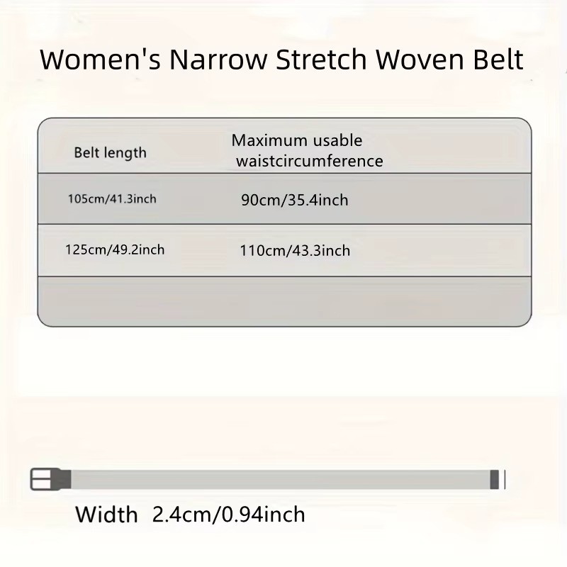 Elastic Fabric Braided Belt,Enduring Stretch Woven Belt for Unisex Men/Women/Jun