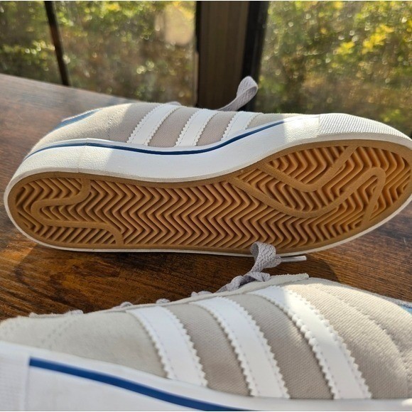 Adidas Campus Vulc Grey Suede White Three Stripes Royal Blue Sneakers