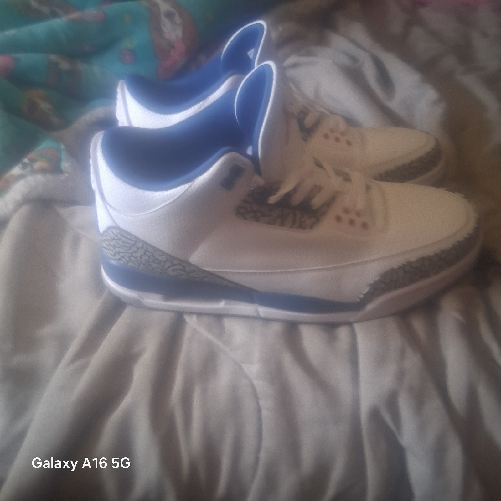 Jordan 3 Retro “White and True Blue” Men’s Basketball Shoes Mid Top Us Size7-12