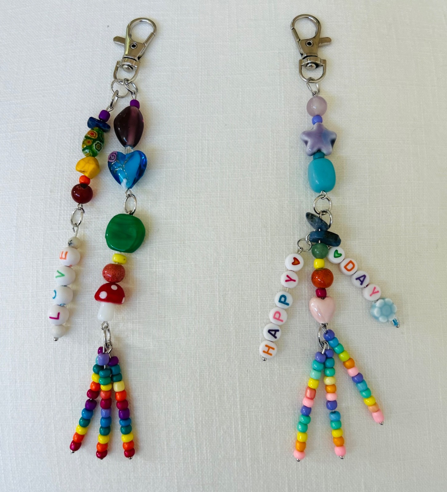 Pride, Rainbow, Friendship Bag Charm, purse accessory, beaded keychain