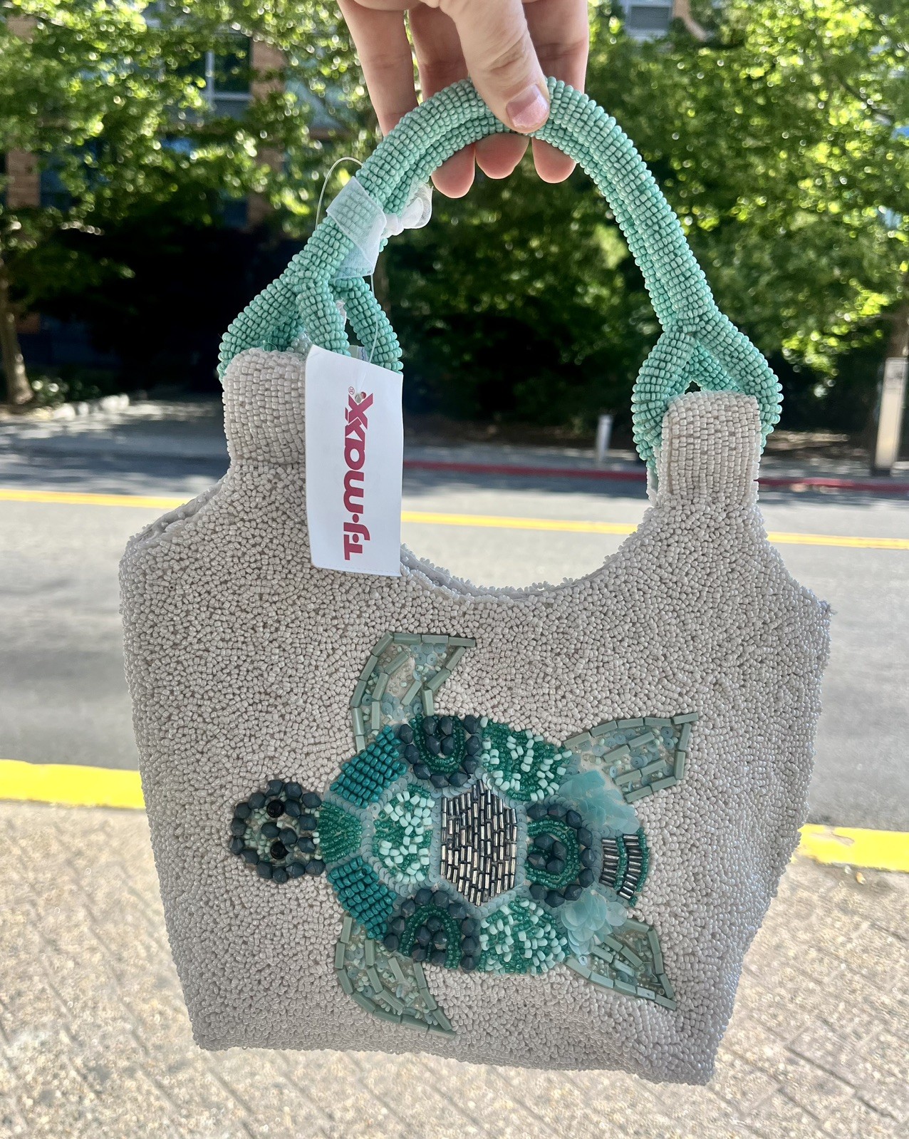 🔥🔥Viral Handcrafted In India Beaded Turtle Satchel/bag- BNWT rare find🐢