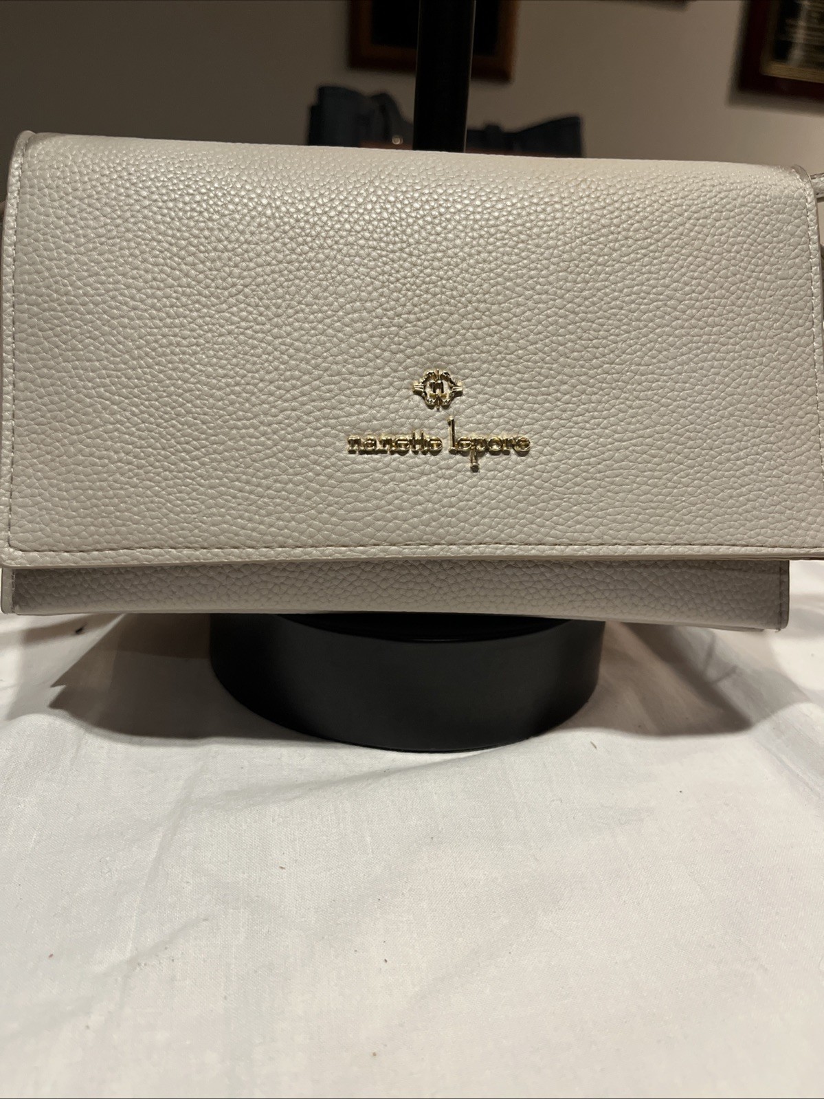 Nanette Lepore Beige Crossbody Purse With Wallet And Wristlet Strap