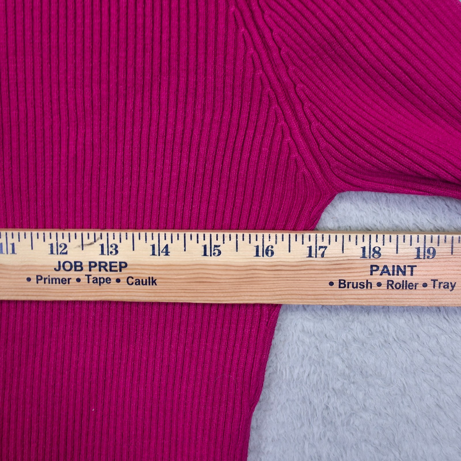 Picadilly Sweater Top Womens S Purple Ribbed Knit Stretch Fitted Y2K Minimalist