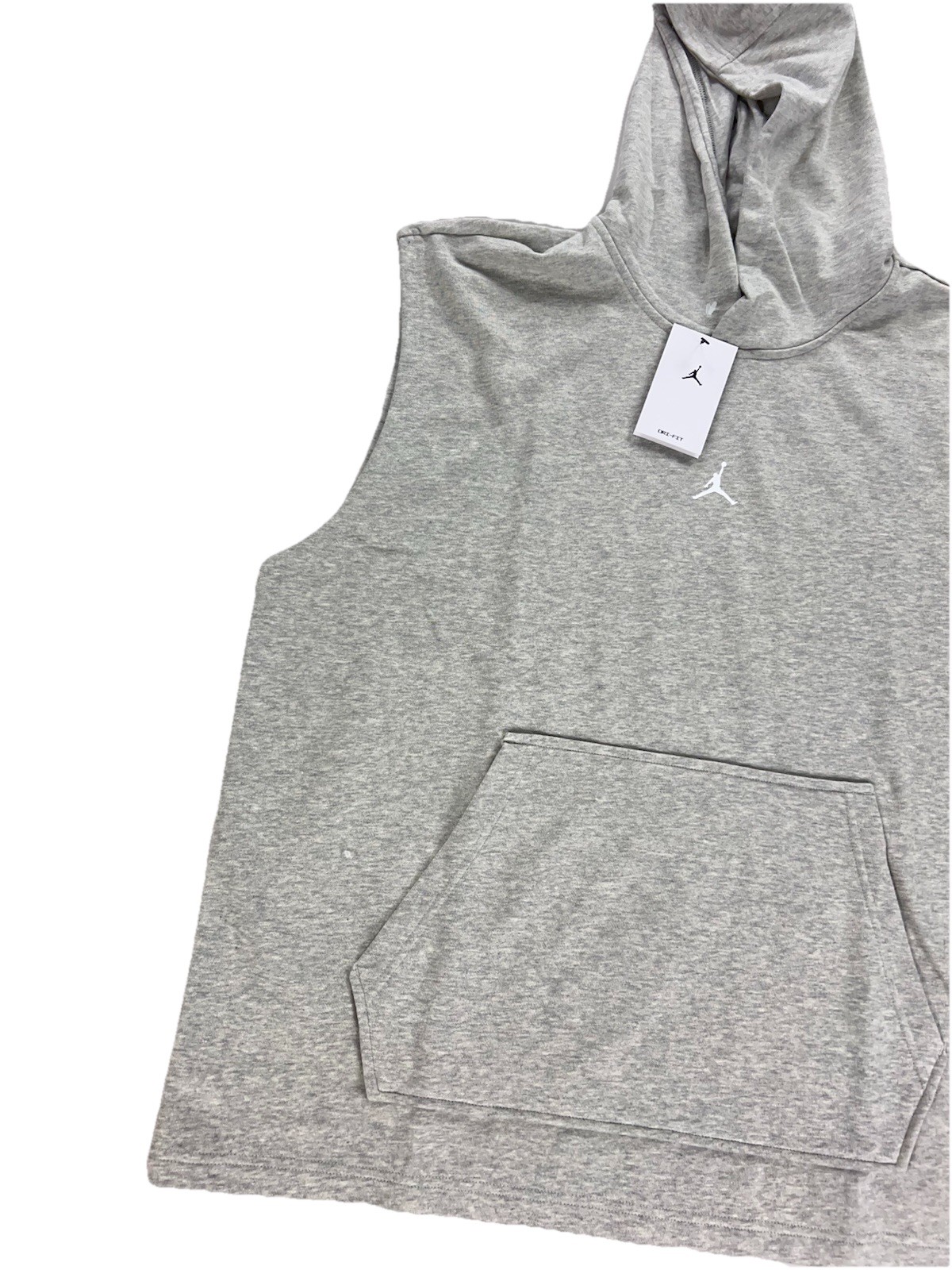 NEW Jordan Dri-FIT Sleeveless Pullover Hoodie Gray Mens Size XL HF9938-050