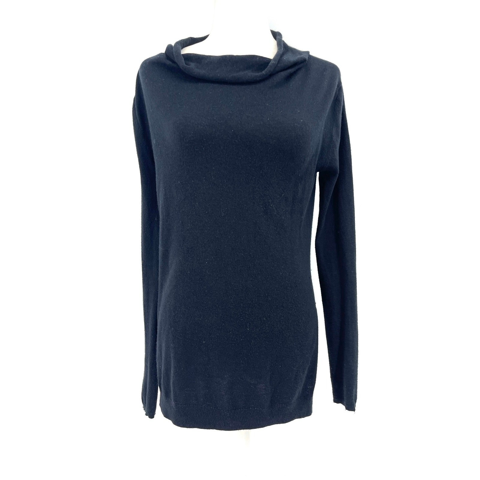 Trouvé Women’s S Black Angora Wool Blend Roll Neck Sweater Lightweight Soft