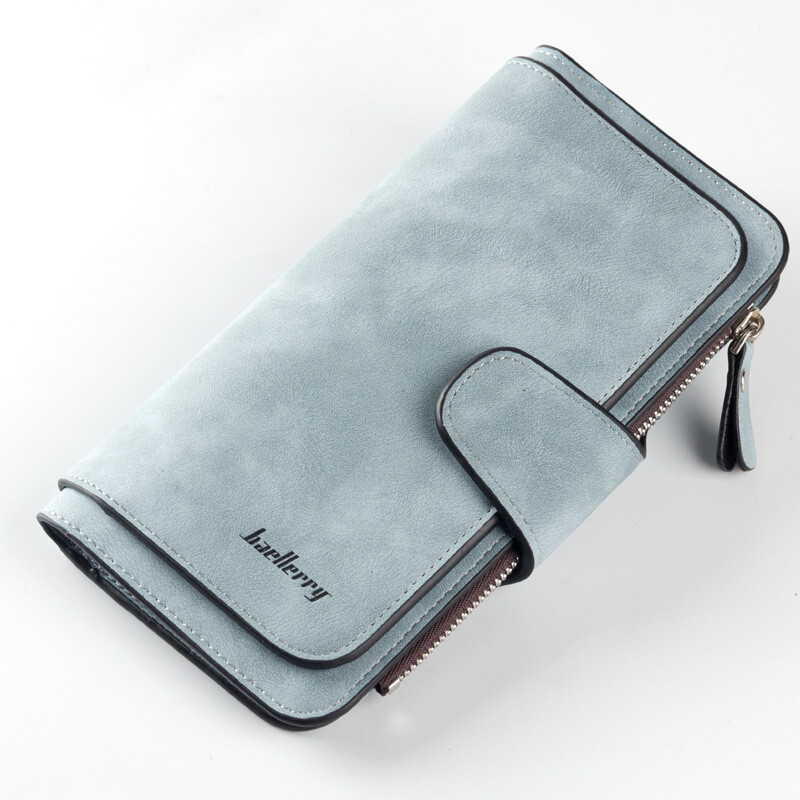 Fashion Leather Women Wallets ID Card Holder Clutch Bag Zipper Pocket Hasp Purse