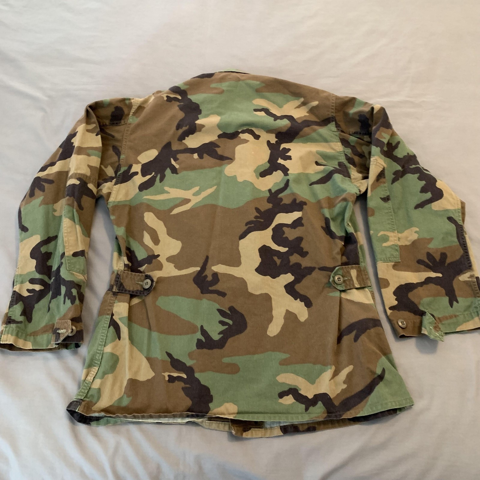 Vintage US Army BDU Jacket Mens Medium Regular Woodland Camo Combat Coat 80s