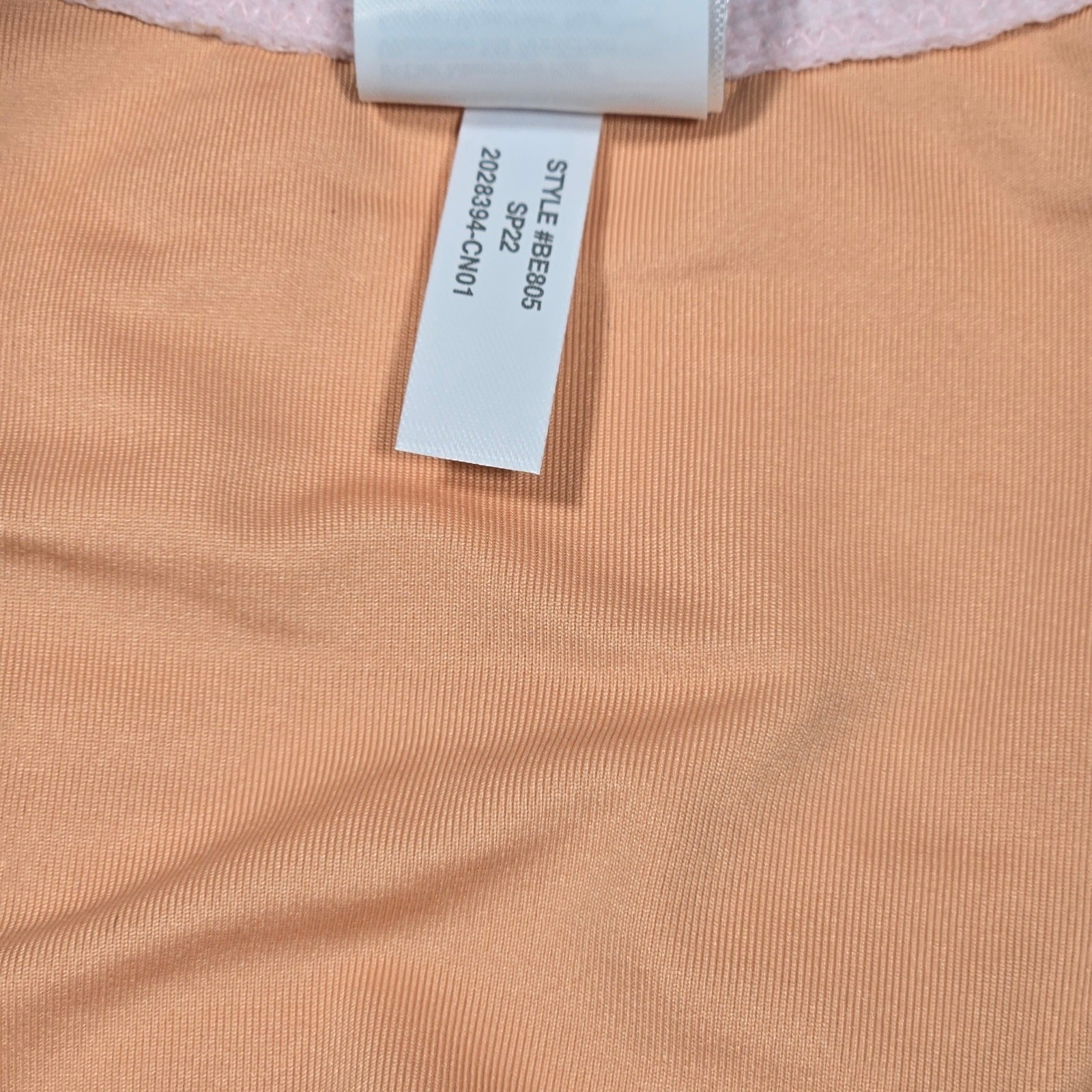 J. Crew Ribbed curved-waist cheeky string bikini bottom in Pale Blossom S NWT