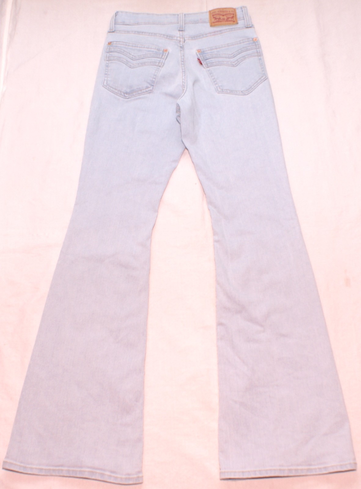 Levi’s 726 Flare Jeans Womens 26 Light Blue Mid Rise Stretch Denim (26X32)