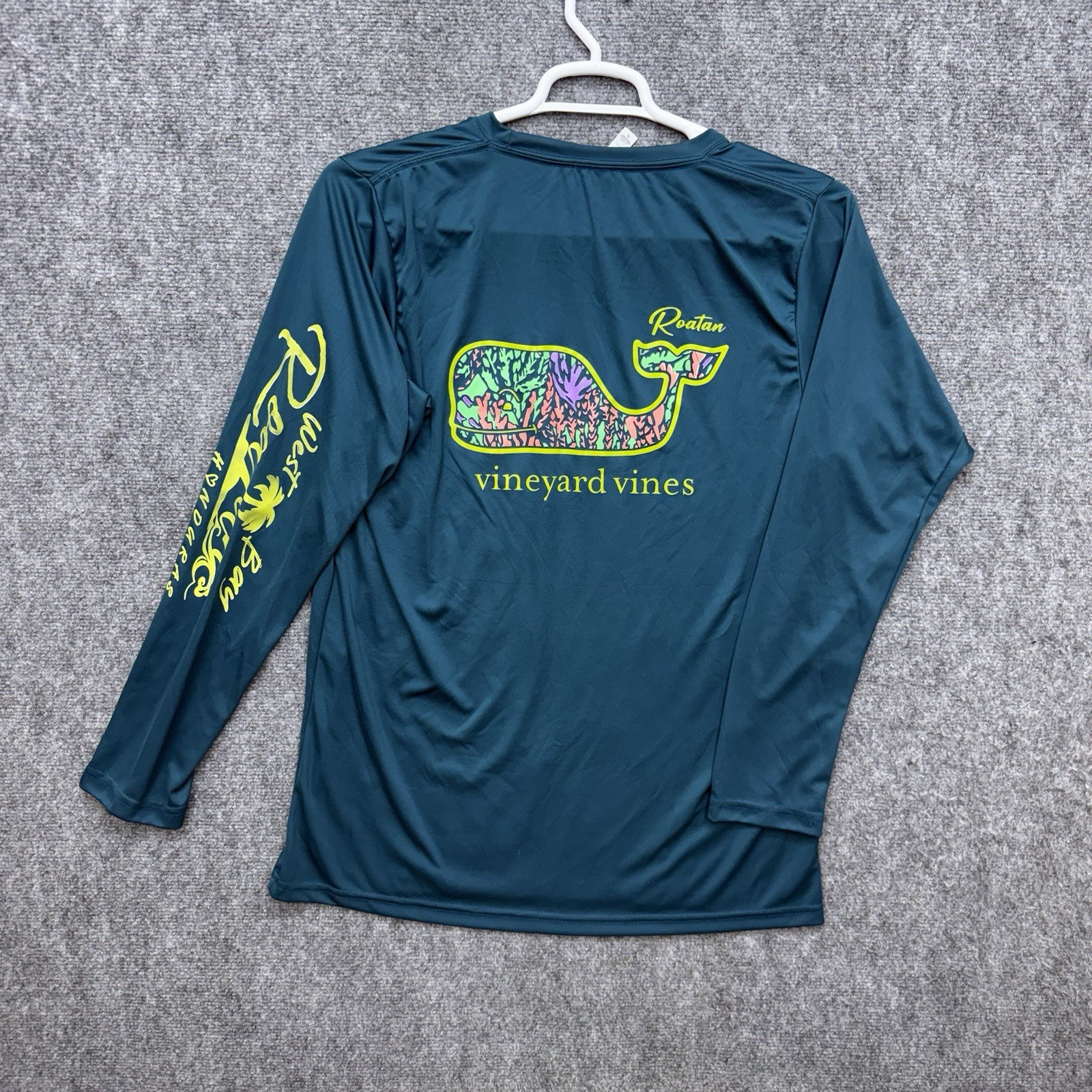 Vineyard Vines Shirt teal Roatan Honduras West Bay Graphic men’s size XL