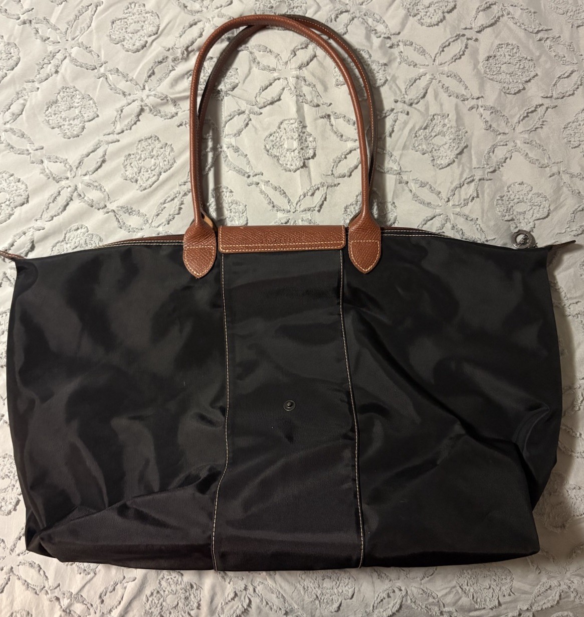 Longchamp Nylon Tote Handbag Large -Black – Clean Condition