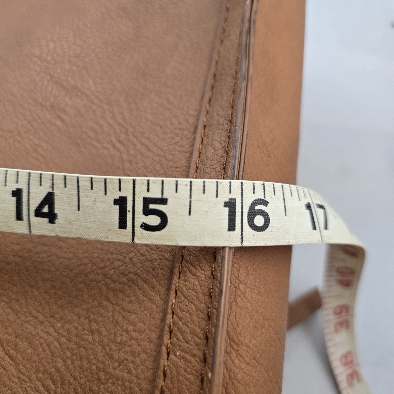 Ecosusi Brown Vegan Leather Tote Laptop Bag Tassel Strap Structured Work Satchel