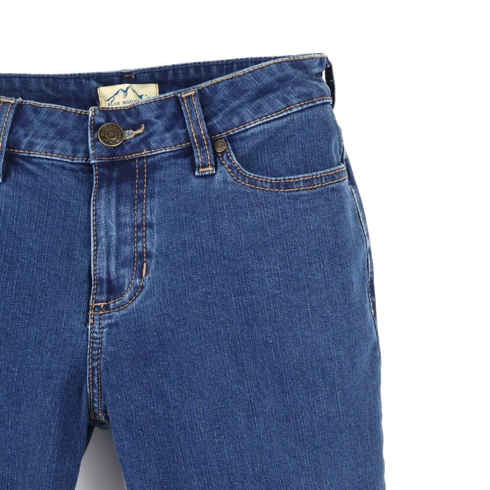 Blue Mountain Jeans Mid Rise Straight Leg Womens 4 Blue Cotton Blend Denim NWT