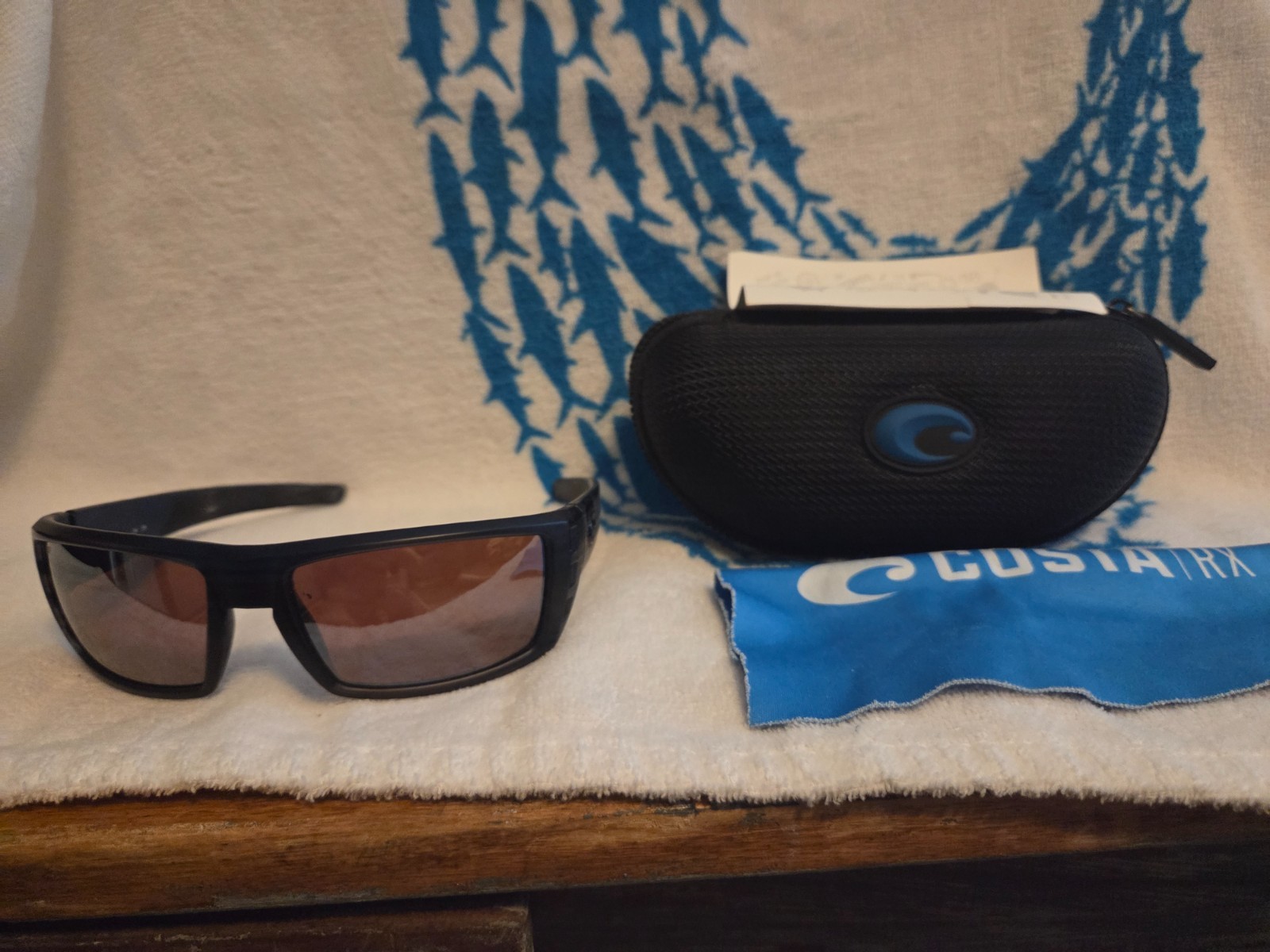 🕶️ Costa Del Mar Rafael Sunglasses – Teak Frame / Silver Mirror 580P Polarized