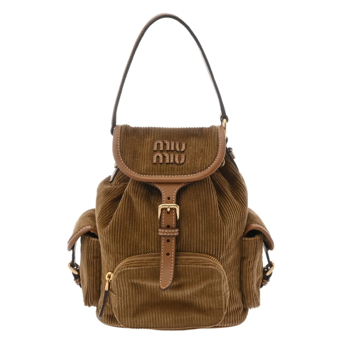 Miu Miu 5BZ043 Backpack Brown #WB6496