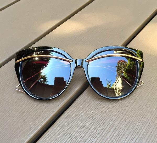 Large Lady in Cat Eye Wire Bar Celebrity Fashion Designer Women Sunglasses 2331