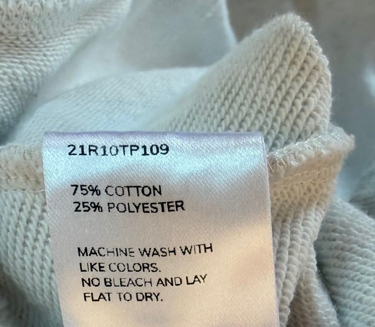 Nap Loungewear Gray Drawstring Hem Cotton Pullover Sweatshirt Cozy Hi Low Sz Lg