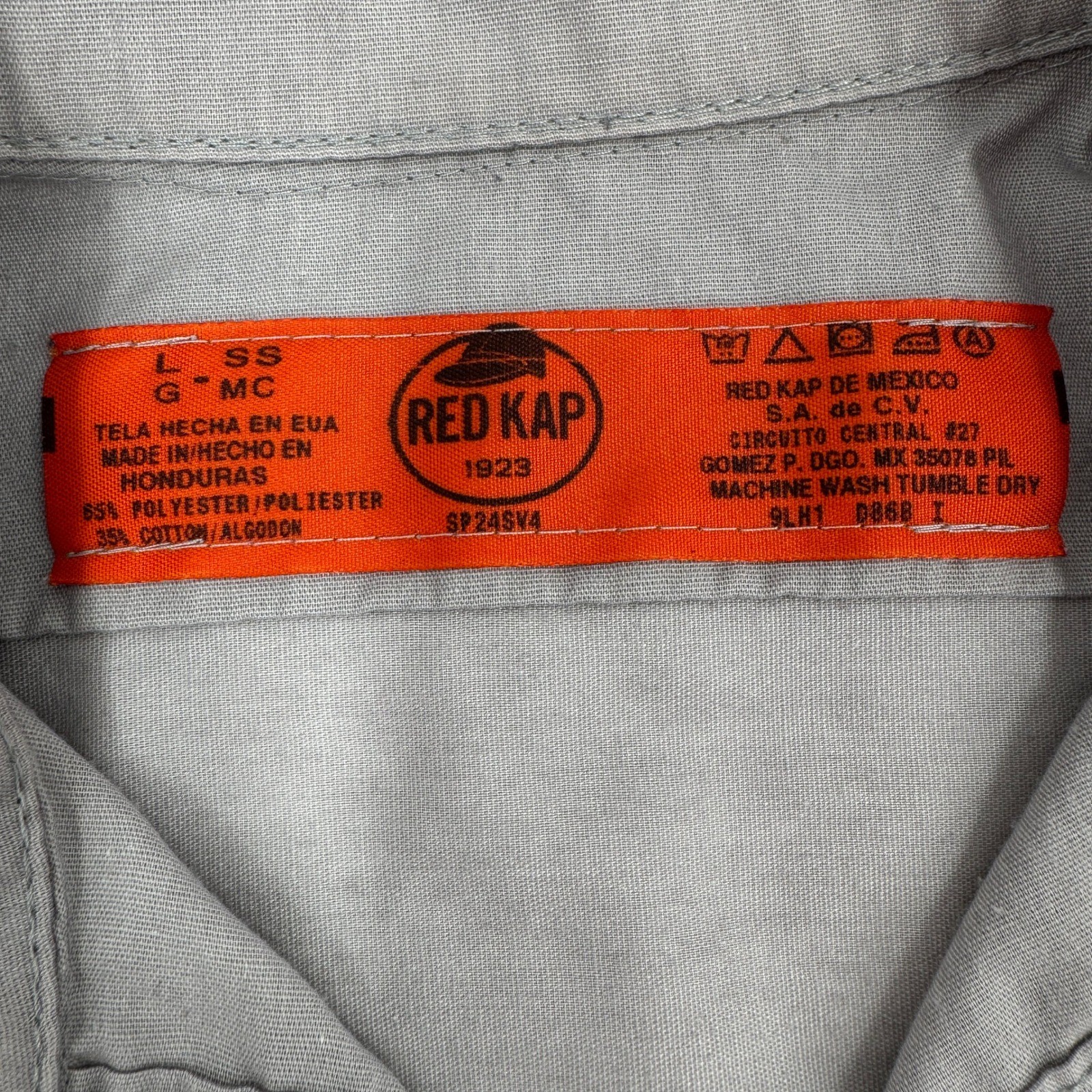 Red Kap Mens Grey Portland State University ASCE Work Shirt Large SP24SV4