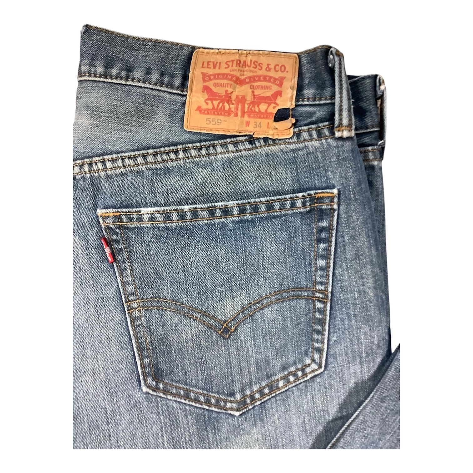 Levi’s 559 Straight Leg Jeans Men’s 34×34 Medium Wash Denim