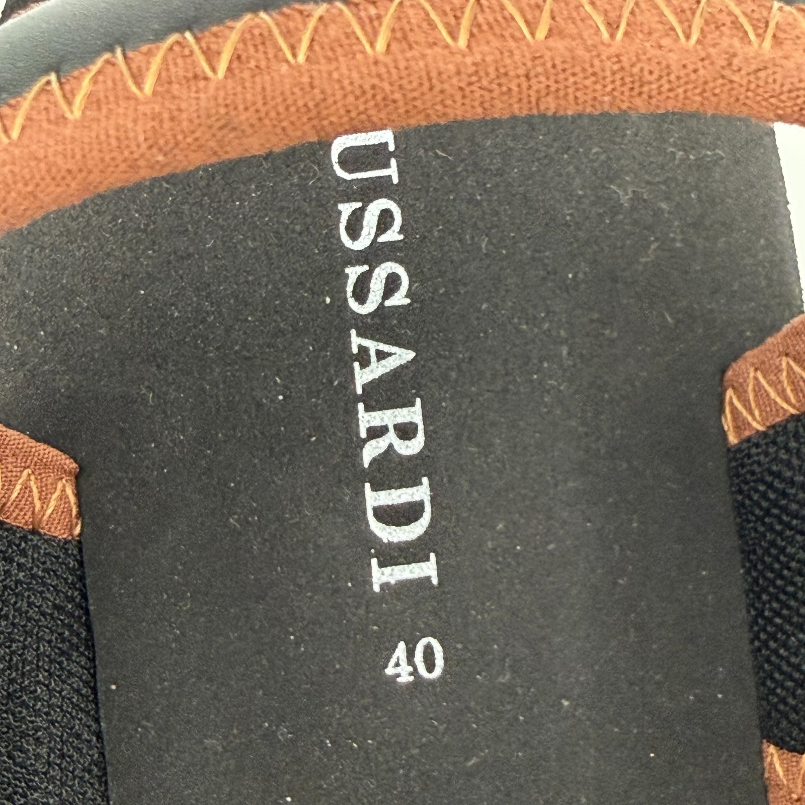Sporty Chic – Trussardi Wmns Stripes Sandal Black/Blue Size EU40 US 9-9.5 – NWT