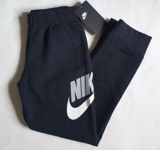 NIKE Boys Fleece Joggers Sweatpants Swoosh Logo Size 3T 4 5 6 7 Navy Black Red
