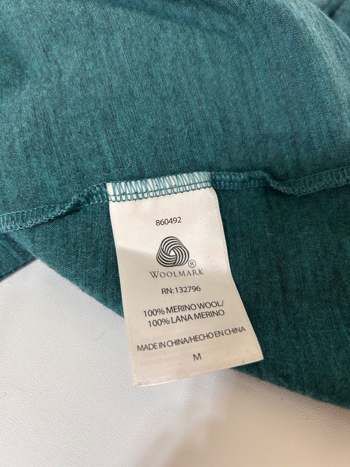 Seg’ments Green Merino Wool Long Sleeve Women’s T-Shirt Size M Top Base Layer a3