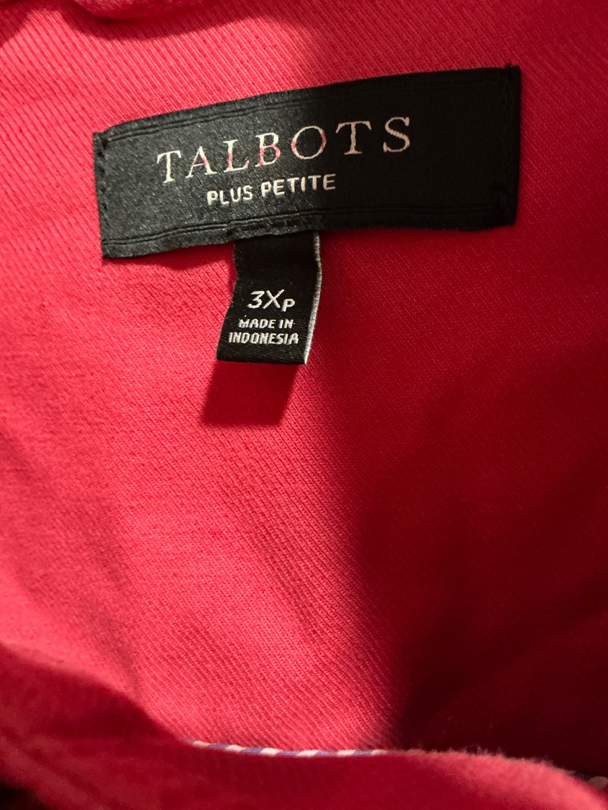 Talbots Plus Cotton Twill Safari Utility Jacket RED SZ‎ 3X PETITES