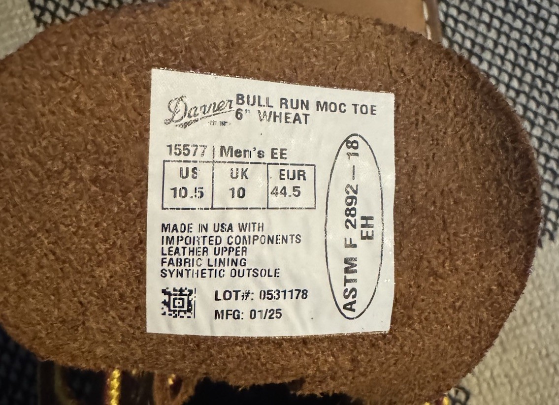 Danner Men’s Wheat Leather Lace-Up Ankle Work Boots Slip/Oil Resistant 10.5 EE