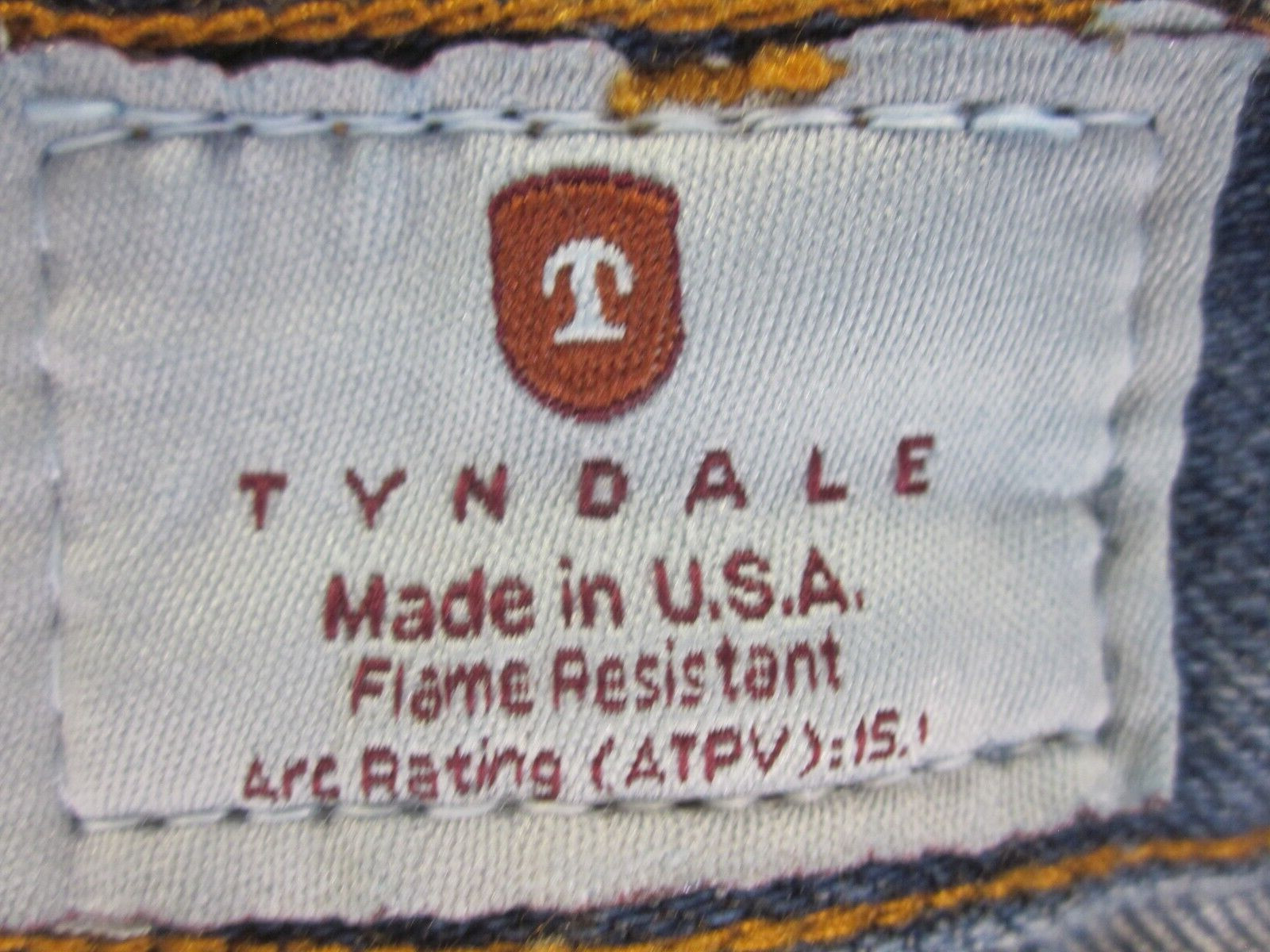Tyndale FR Carpenter Cargo Blue Jeans W40 L27 Fire Resistant ATPV:15.1 USA F290T