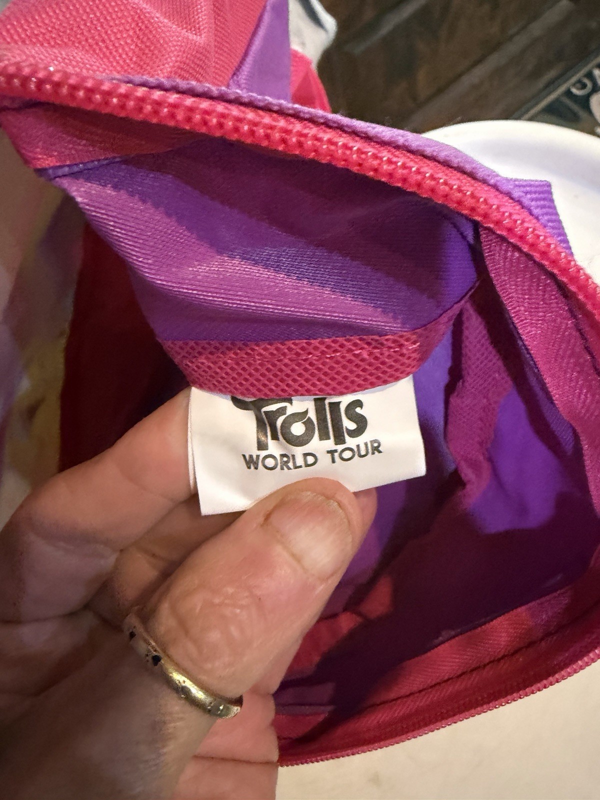 Trolls World Tour Poppy Girls Backpack Pink Embossed. BRAND NEW**