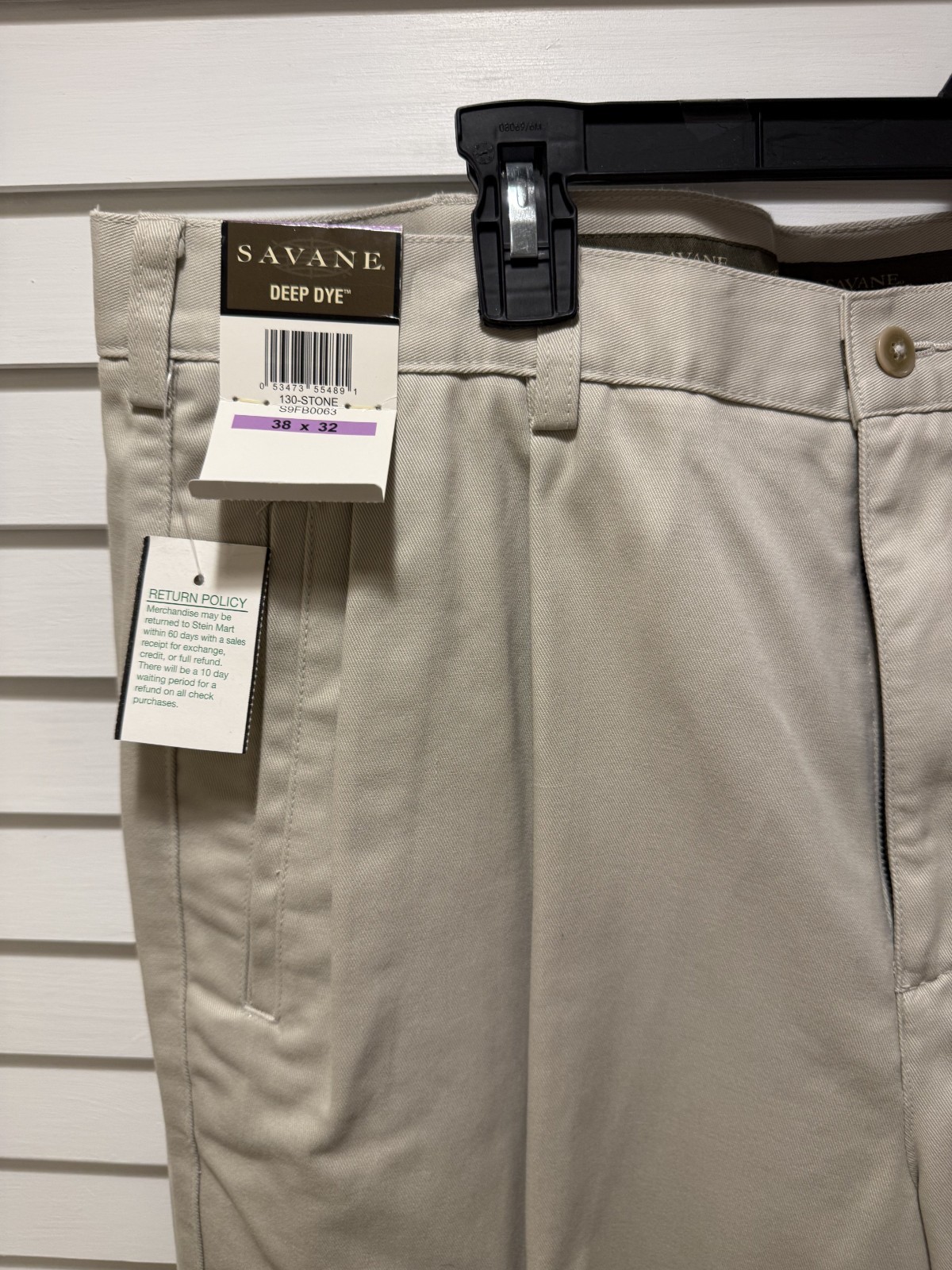 NWT Men’s Savane Khaki Pants 38 x 32