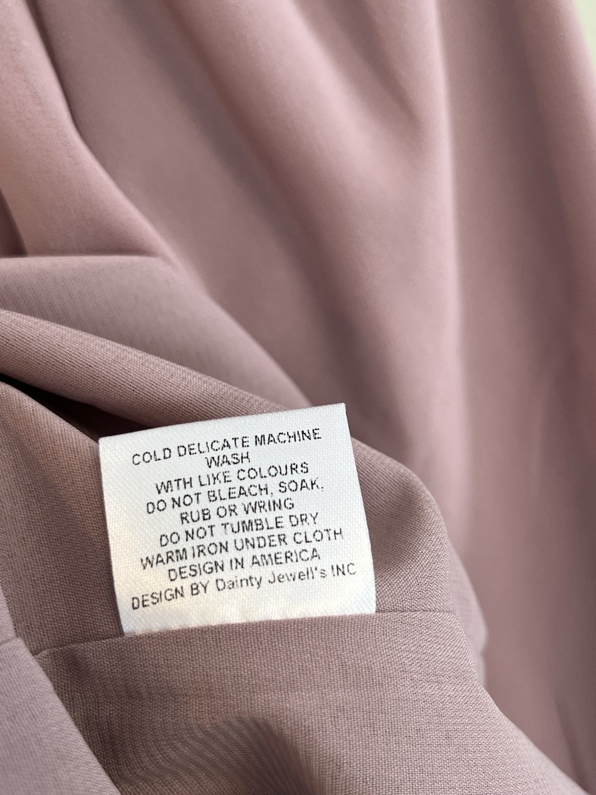 Dainty Jewells Blushing Beauty Blouse Modest Chiffon Lined XS