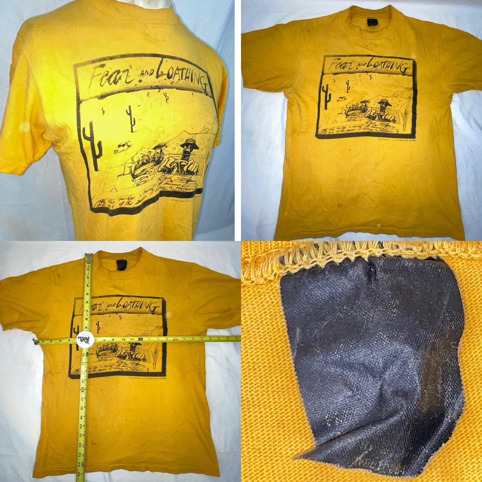 VTG 80s FEAR & and LOATHING LAS VEGAS HUNTER S THOMPSON RALPH STEADMAN SHIRT