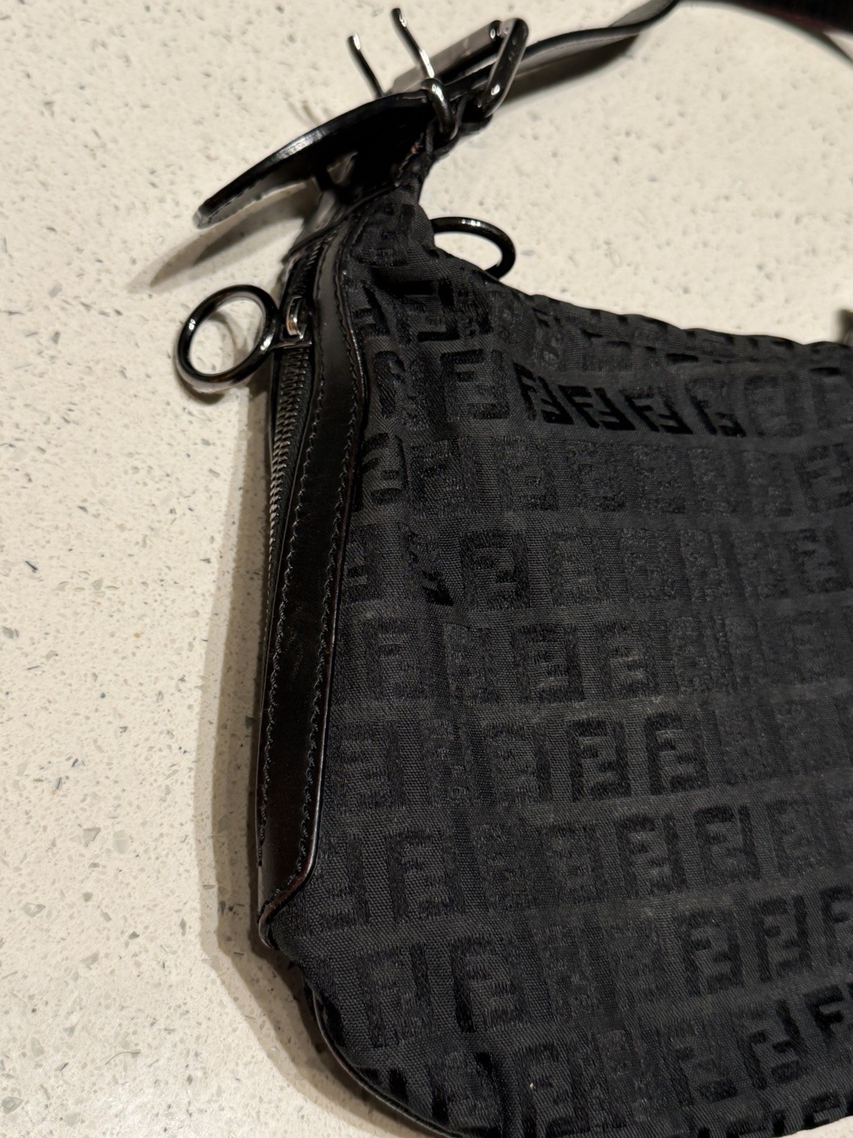 Fendi Black Zucchini Oyster Bag Rare