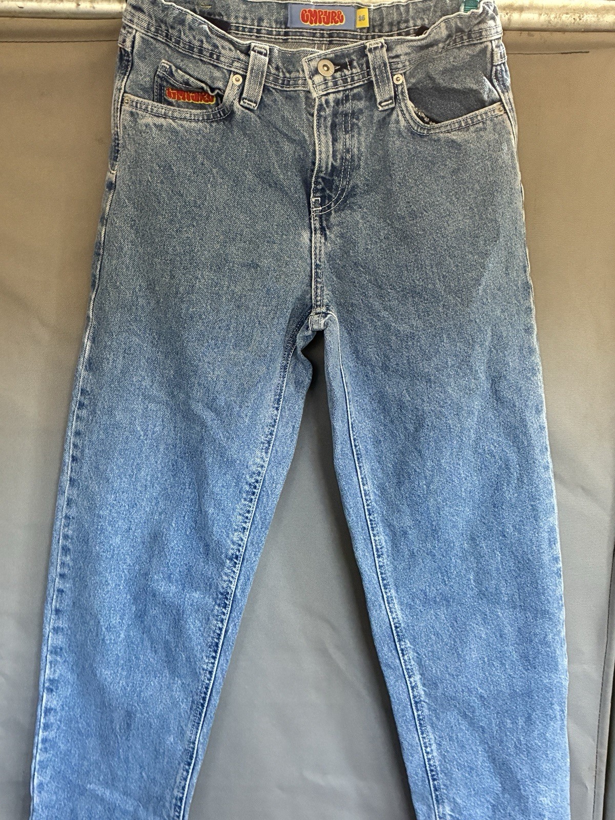 Empyre Men’s Blue Medium Wash Straight Denim Jeans Regular Fit Mid Rise Button