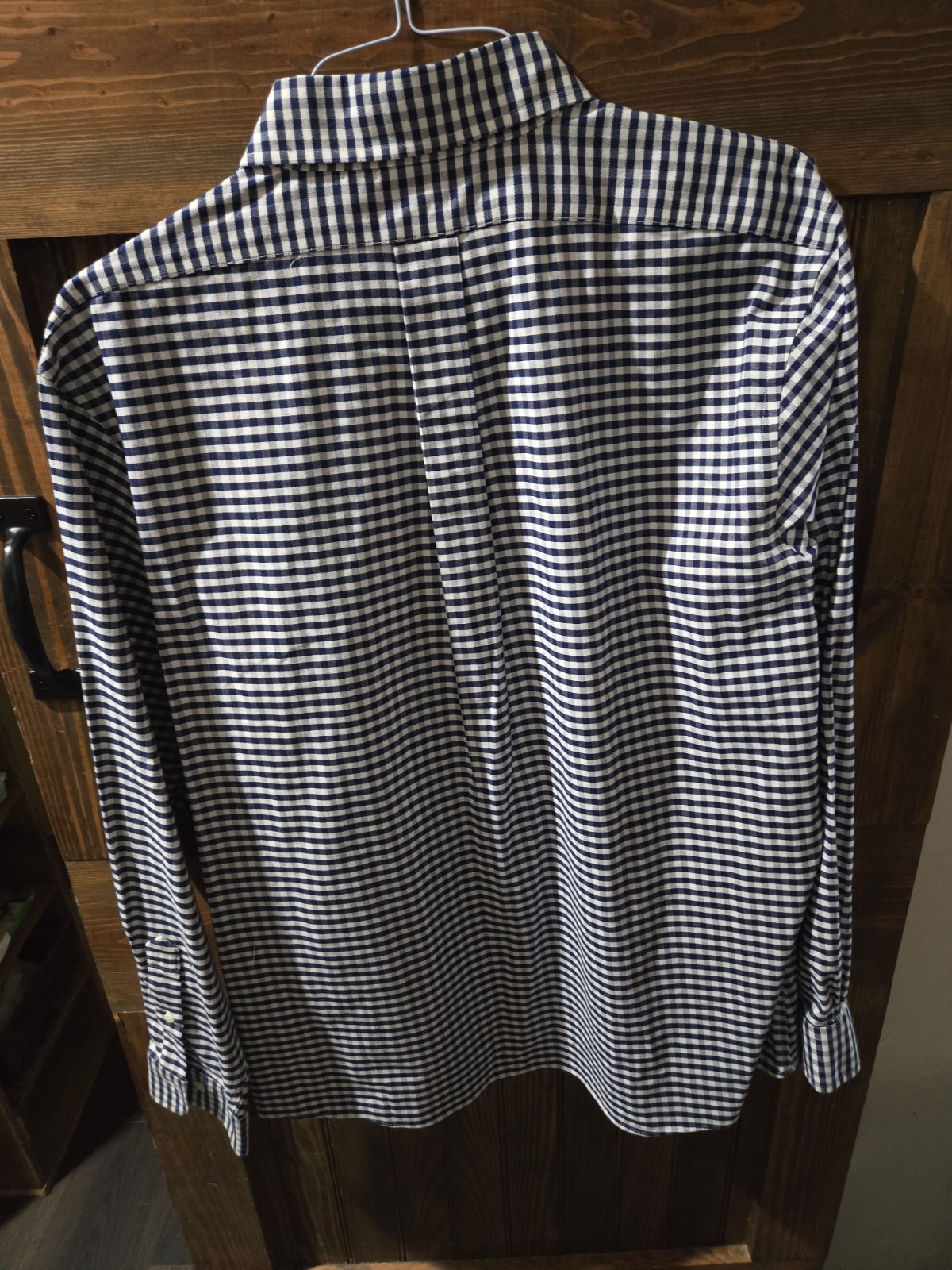 Brooks Brothers Gingham Button Down Mens XL Navy White Regent Fit Non-Iron