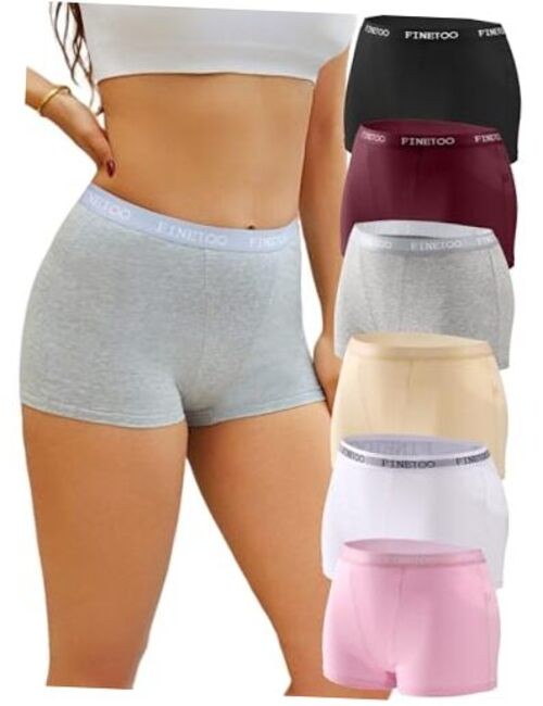 Womens Cotton Boy Shorts Medium Black&grape Purple&ash Gray&white&pink&beige