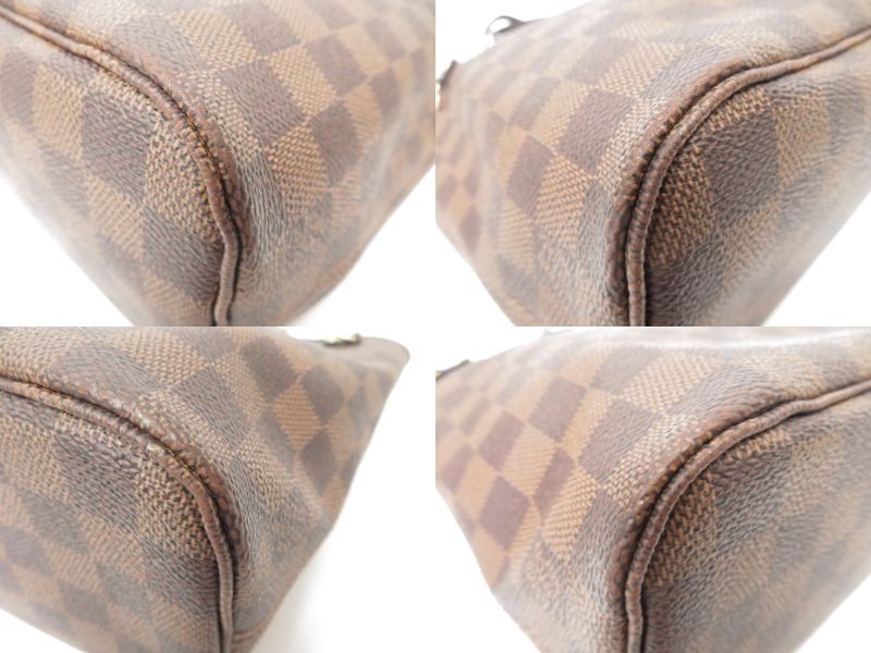 Authentic Louis Vuitton Damier Ebene Neverfull PM Tote Bag Handbag F#51490