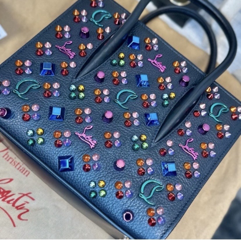 Christian Louboutin Paloma Mini Multicolor Spikes Loubinhesky Crossbody Bag