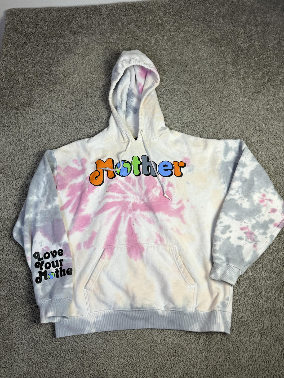Coney Island Picnic Hoodie Mens M Tie Dye Love Your Mother Earth