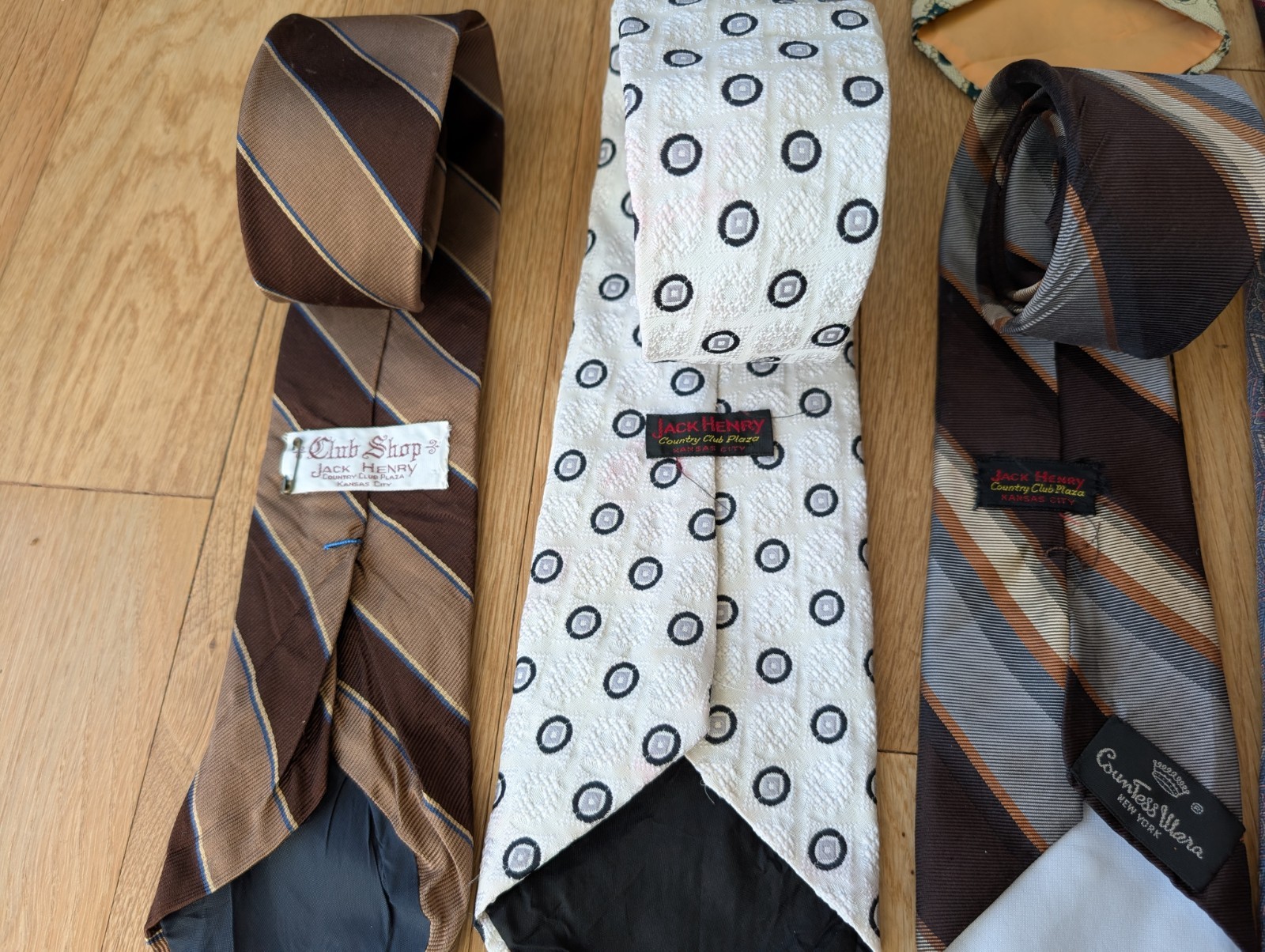 Vtg Jack Henry Country Club Plaza Kansas City Mens Tie Lot Of 11 Geometric Silk