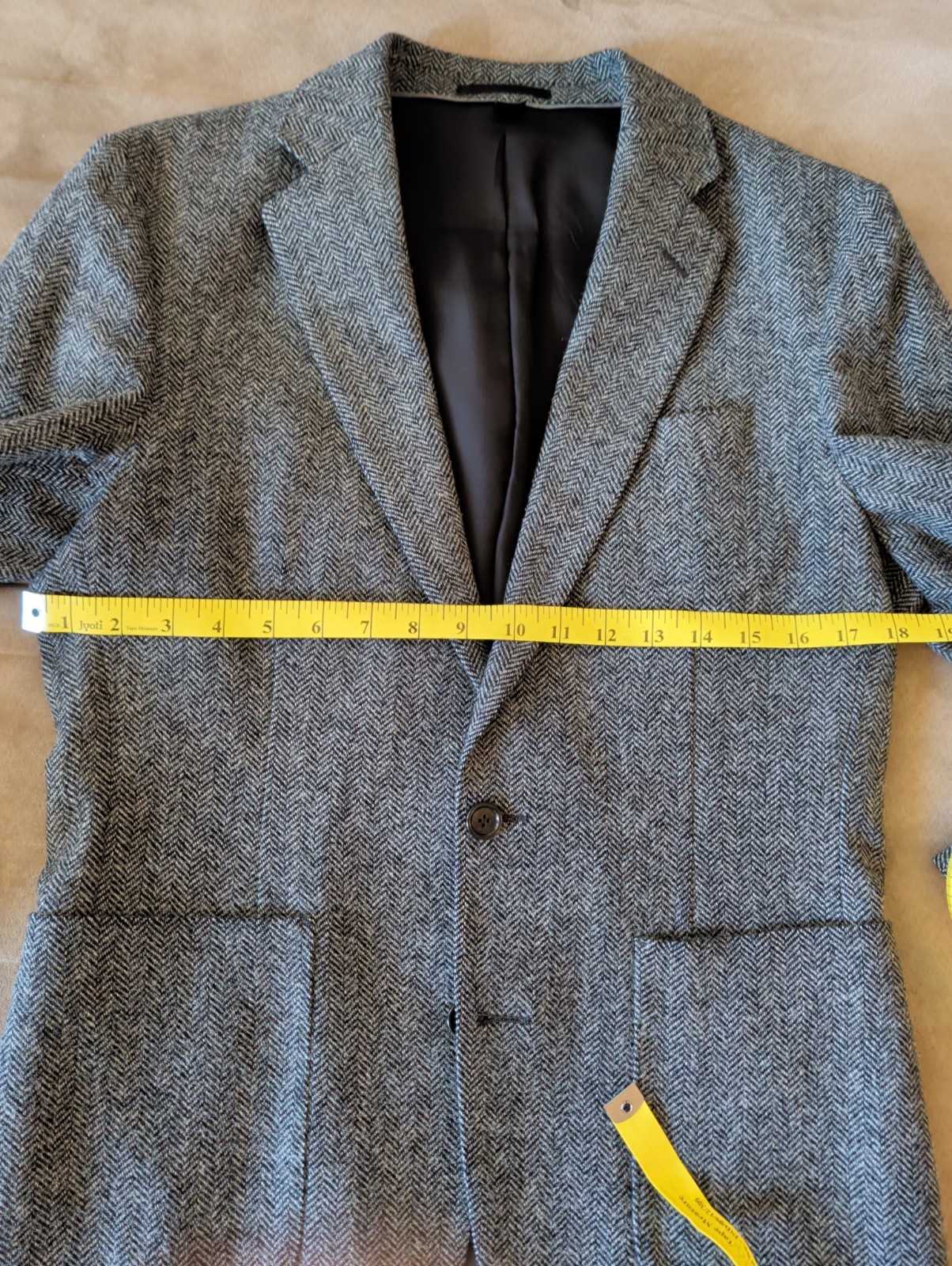 J Crew Ludlow Herringbone Tweed Grey Blazer 36S