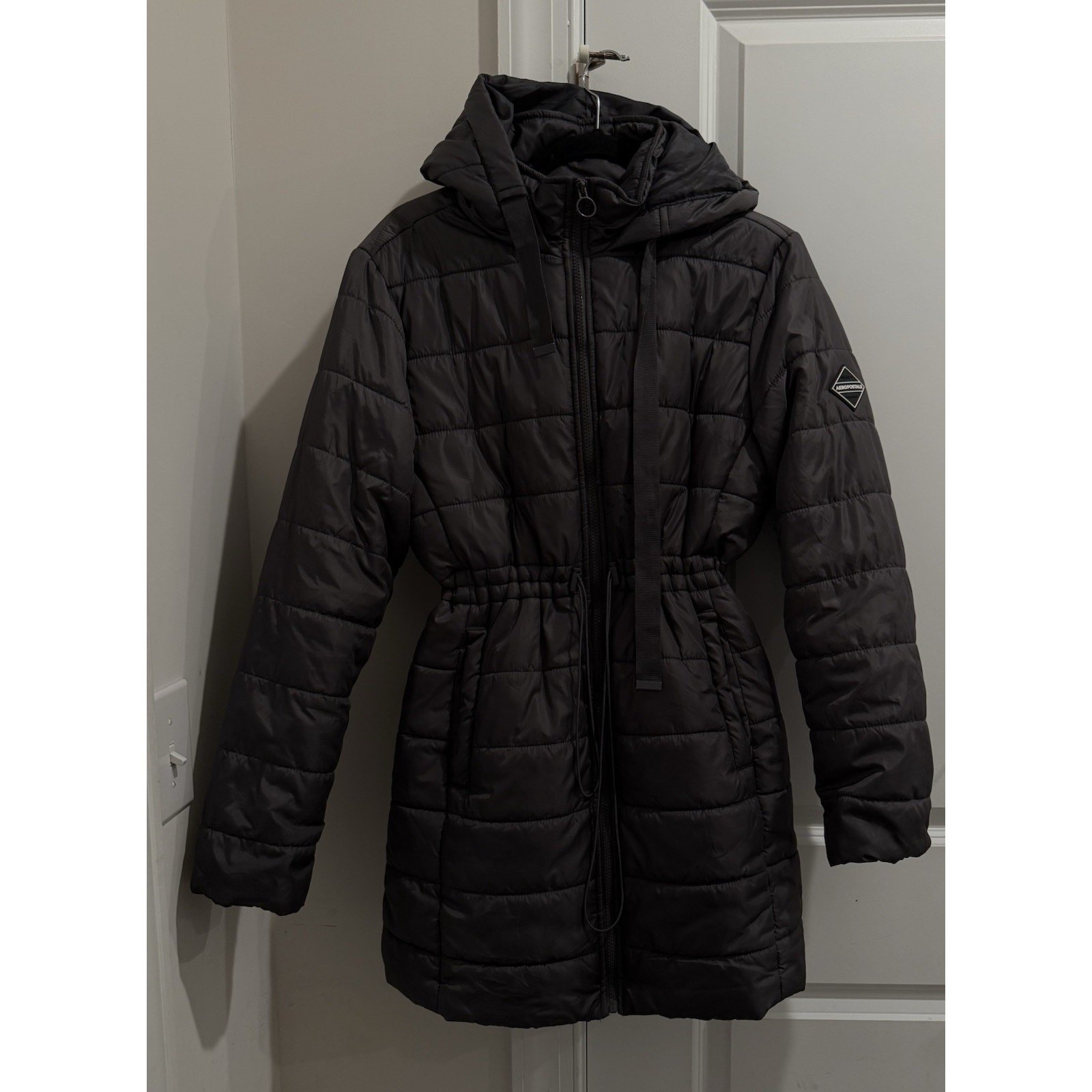 Aeropostale Hooded Women’s Thinsulated, Quilted Dark Gray Jacket. NWT MSRP-$99
