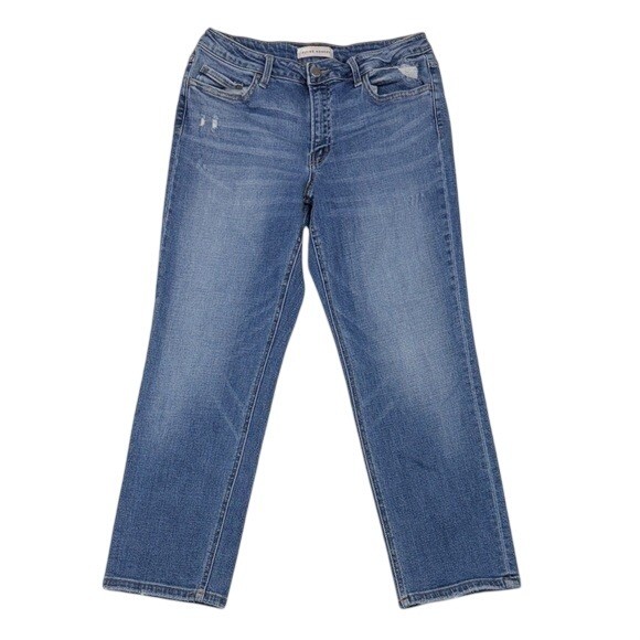 Flying Monkey Womens Straight Leg Distressed Medium Wash Jeans F5205 Size 30